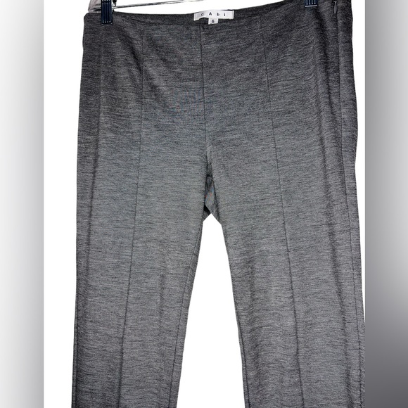 Cabi Newport Pants Stone Gray #814 Ponte Stretch Knit - size 6 - Picture 3 of 11